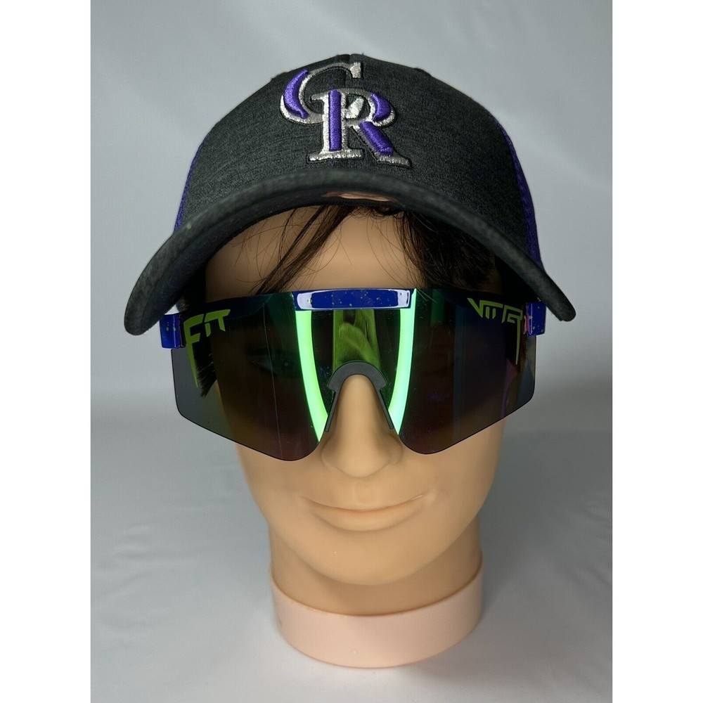 Colorado Rockies New Era purple/silver  Logo Patch 9FORTY Trucker Snapback Ha